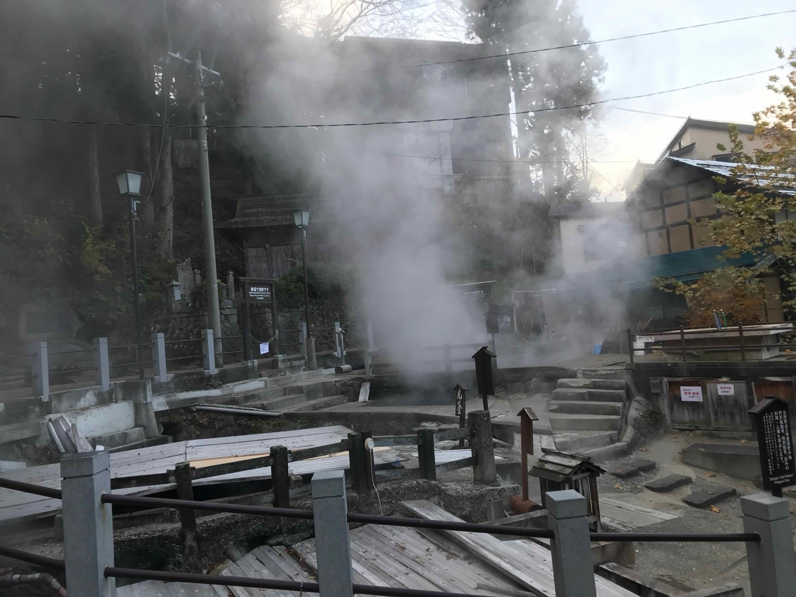 Ogama, where ~90°C spring water has served as the village kitchen for generations